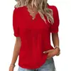 Tienda en Línea Independiente Talla Europea Comercio Exterior Transfronterizo Moda de Verano Nueva Vacaciones Hueca Manga Corta Camisa para Mujer Europea y Americana