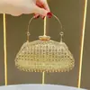Nova bolsa de mão feminina de luxo com strass transfronteiriça, bolsa de noite elegante para festa de alta qualidade, bolsa de ombro elegante