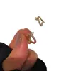 Pendientes de Aro Abierto de Moda Transfronteriza Europea y Americana Versátiles con Pedrería Pendientes de Moda de Lujo de Gama Alta para el Temperamento Femenino