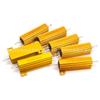 RX24-50W carcasa de aluminio dorado resistor de alta potencia 0.1/0.5/1/50/2 ohm serie de resistencias de disipación de calor
