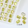 Dongzhou Cristal 8*6 Rectangular Octagonal Fondo Puntiagudo Destello Diamante K9 Vidrio Piedra Preciosa Tallada Alta Calidad Joyería Accesorios para Arte de Uñas