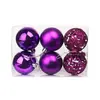 Decoração de bola de Natal oca galvanizada 6cm8cm bola de plástico colorida pingente de árvore de Natal suprimentos de decoração de feriado