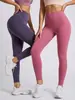 Calça Legging de Yoga Peach Butt Sem Costura Estilo Europeu e Americano Cintura Alta Levanta Bumbum Sensação de Pele Leggings Esportivas para Fitness