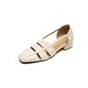 Sandálias Fechadas Redondas Retro Estilo Francês Trançadas com Salto Médio Bloco 40 Tamanho Grande Vazadas para Mulheres com Couro de Ovelha de Primeira Camada Solado Macio Sapatos Femininos