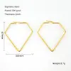 Pendientes Geométricos Personalizados Europeos y Americanos para Mujer, Pendientes de Espiral, Pendientes Sencillos de Alta Gama Chapados en Oro, Pendientes de Acero de Titanio Modernos y Versátiles