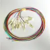 Bundle de 12 fibras pigtail LC patch cord de fibra óptica monomodo 12 cores FC/SC cabeça quadrada patch cord de grau telecom pigtail