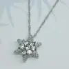 Ebay Elegante Collar de Piedras Naturales Chapado en Plata Zircón Copo de Nieve Collar Colgante Regalo de Navidad