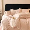 Juego de Ropa de Cama de Terciopelo de Leche Tallado 2026 Nuevo Engrosado Coral Terciopelo Invierno Sábana Funda de Edredón Ropa de Cama