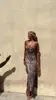 Estación independiente de comercio exterior transfronterizo Amazon 2023 nuevo vestido sexy de verano europeo y americano con tirantes estampados y espalda descubierta para mujer