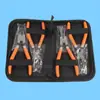 Juego de 4 Piezas de Pinzas para Anillos de Retención de 7 Pulgadas, Pinzas para Anillos de Retención de Doble Propósito con Cabeza Recta y Curva, Pinzas de Expansión Interna y Externa de Nariz Puntiaguda para Anillos de Retención