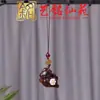 Colgante de Cadena para Teléfono de Caballo de Carrusel Tallado en Sándalo Pulsera Creativa Yiming Xianyuan Sándalo Morado Llavero de Caballo Dorado