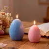 Moldes de Resina para Ovos Listrados Grandes, Médios e Pequenos de Páscoa DIY, Moldes de Gesso para Velas Perfumadas de Ovo