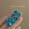 Pendientes de Flor de Gota de Diamante de Aguja Plateada Versátiles Simples de Gama Alta Pendientes de Nicho Temperamento Pendientes de Moda Wholesale Mujeres