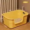 Bandeja para Gatos Extra Grande, Inodoro para Gatos Antisalpicaduras, Bandeja para Gatos Abierta Enorme, Bandeja para Gatos Gigante Extra Grande