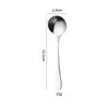 Juego de Cucharas de Postre de Acero Inoxidable 201 Plato Redondo para Salsas Plato para Salsas Plato para Snacks Espesado para el Hogar