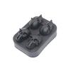 Bandeja de Gelo Popular para Venda por Atacado, Molde de Bola de Gelo de Silicone Preto com Tampa, Caixa de Gelo, Bandeja de Gelo de Silicone de Grau Alimentício Transfronteiriça FDA