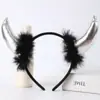 Halloween suprimento transfronteiriço lantejou tiara de chifre de diabo tiara de animal fofo atacado chifre vermelho conjunto de três peças