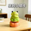 Figura de Juguete de Rana Mini Linda Nueva, Coche Divertido Giratorio y Decoración de Escritorio, Regalo Sanador y Aliviador del Estrés
