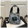 Bolso Cubo Floral para Mujer 2025 Verano Nueva Moda Retro Florido Personalizado Casual Hombro Cruzado