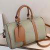 Bolso Boston Retro de Mano Bolso Cruzado de Cuero Granulado para Mujer 2025 Nuevo Bolso Almohada de Color Contrastante de Nicho de Gama Alta