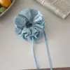 Anel de Cabelo Flor de Renda Quatro Camadas com Cordão Vermelho Estilo Coreano Feminino Corda para Rabo de Cavalo Baixo Suave Corda de Cabelo Trançada