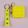 Chaveiro Educacional com Tema de Amor Porta-Moedas de Silicone com Bolhas Bolsa de Armazenamento Combinando Pai-Filho Bolsa para Fones de Ouvido Venda por Atacado Direta da Fábrica