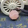 Madera de Azufaifo Golpeada por Rayo Natural Plata de Ley Incrustada Colgante Tai Chi Bagua Colgante Placa de Madera de Siete Estrellas Colgante de Joyería Portátil Hecho a Mano
