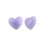 Aretes de Resina con Brillo de Gelatina de Árbol de Corazón Accesorios de Aretes Acrílicos de Color Sólido Fresco con Corazón de Durazno Accesorios Simples con Forma de Corazón Juveniles