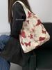 Bolsa de lona bordada, bolsa de compras de malla, bolso de mano de foto callejera de clase de viaje para estudiantes de literatura y arte de verano, una generación de cabello