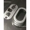 Clipe de fixação de tubo oval Conector de parede Fixação de chapa de ferro Base de fixação de chapa de ferro para tubo oblongo Acessórios de guarda-corpo de aço zincado