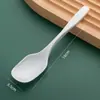 Colheres descartáveis, colheres plásticas comerciais estilo coreano, colheres de sopa de cabo longo, embalagem para viagem, colheres bico de pato embaladas individualmente