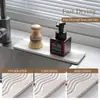 Amazon Transfronterizo Esterilla Secadora Absorbente de Agua de Tierra de Diatomeas Estante de Almacenamiento para Fregadero Posavasos Drenante Baño Estante de Secado Rápido para Fregadero