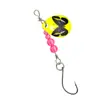 Padrão Borboleta Casting de Longa Distância Forma de Gota d'Água Micro Isca com Anzol, Spinner Rotativo Composto Isca de Metal, Isca Colorida