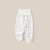 Pantalones Largos de Algodón Puro para Bebé de Cintura Alta con Protección para la Barriga Otoño Ropa Interior Base para Recién Nacidos y Bebés Pantalones de Cintura Alta Clase A