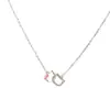 Lindo Collar de Hello Kitty para Mujer, Anillo Dulce de Gato Kt, Conjunto Simple, Moderno y Versátil para Estudiantes