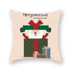 Fabricantes de origen venta caliente transfronteriza Nórdico ins Papá Noel alce terciopelo de piel de durazno cojín estampado funda de cojín