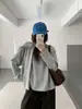 Moletom de Veludo Huang Zheng Estilo Coreano Cor Lisa Gola Redonda para Mulheres 25 Outono e Inverno Solto Espessado Xale Conjunto de Duas Peças Superior 541086