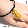 Producto Nuevo 2024: Pulsera de Ábaco Pixiu DIY Chapada en Oro con Cabeza Inclinada y Accesorios con Agujero para Colgar