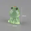 Micro-Paisagem Criativo Fofo Boneco de Sapo Luminoso Acessórios de Decoração Artesanato em Resina Enfeites Pequenos de Mesa para Carro