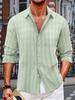 Camisa de manga larga con solapa y botonadura sencilla para hombre de Amazon, venta rápida transfronteriza entre Europa y Estados Unidos, primavera y otoño de 2024