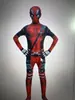 Fantasia Cosplay Infantil de Halloween Deadpool 4 Wade Réplica do Filme Roupa de Performance Cosplay Peça Única Justa Transfronteiriça