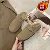 Zapatos Birkenstock para mujer cálidos con forro de felpa 2026 nuevos mocasines planos de invierno sin cordones zapatos peludos zapatillas de algodón Birkenstock