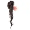 Grampo de Coque Longo de Cabelo Sintético Luxuoso para Mulheres, Ferramenta Vintage Fofa para Penteado, Aplique de Coque Amarrado na Lateral