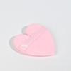 Borla de polvo de algodón de terciopelo de cristal en forma de corazón, polvos sueltos, borla de polvo de amor, polvo de maquillaje de presión de doble cara, borla de maquillaje para estudio fotográfico