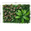 Parede de Plantas Artificiais, Parede de Fundo, Parede de Gramado Verde de Plástico, Placa de Fachada, Parede de Imagem, Decoração de Parede de Flores Artificiais