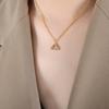 Colgante Verano Xiangfeng doce constelaciones Aries león gitano estrella collar de acero de titanio chapado en oro real de 18 quilates