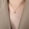 Hip Hop Europeo y Americano Nuevo Colgante de las Doce Constelaciones Aries León Colgante de Pedrería Collar Acero de Titanio Chapado en Oro Verdadero 18K