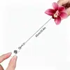 Porta-credencial acrílico retráctil giratorio de flor de orquídea, fácil de jalar, para personal médico, clip para credencial, hebilla de fácil extracción, regalo