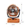 Ventilador Oscilante Exterior de Alta Velocidad 100 Velocidades Modelo Nuevo 2026 Transfronterizo 6 Pulgadas con Iluminación, Pantalla Digital, Ventilador de Camping de Gran Capacidad