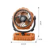 Ventilador Externo Oscilante de Alta Velocidade 2026 Modelo Novo 100 Velocidades Transfronteiriço 6 polegadas com Iluminação, Display Digital, Ventilador de Camping de Grande Capacidade